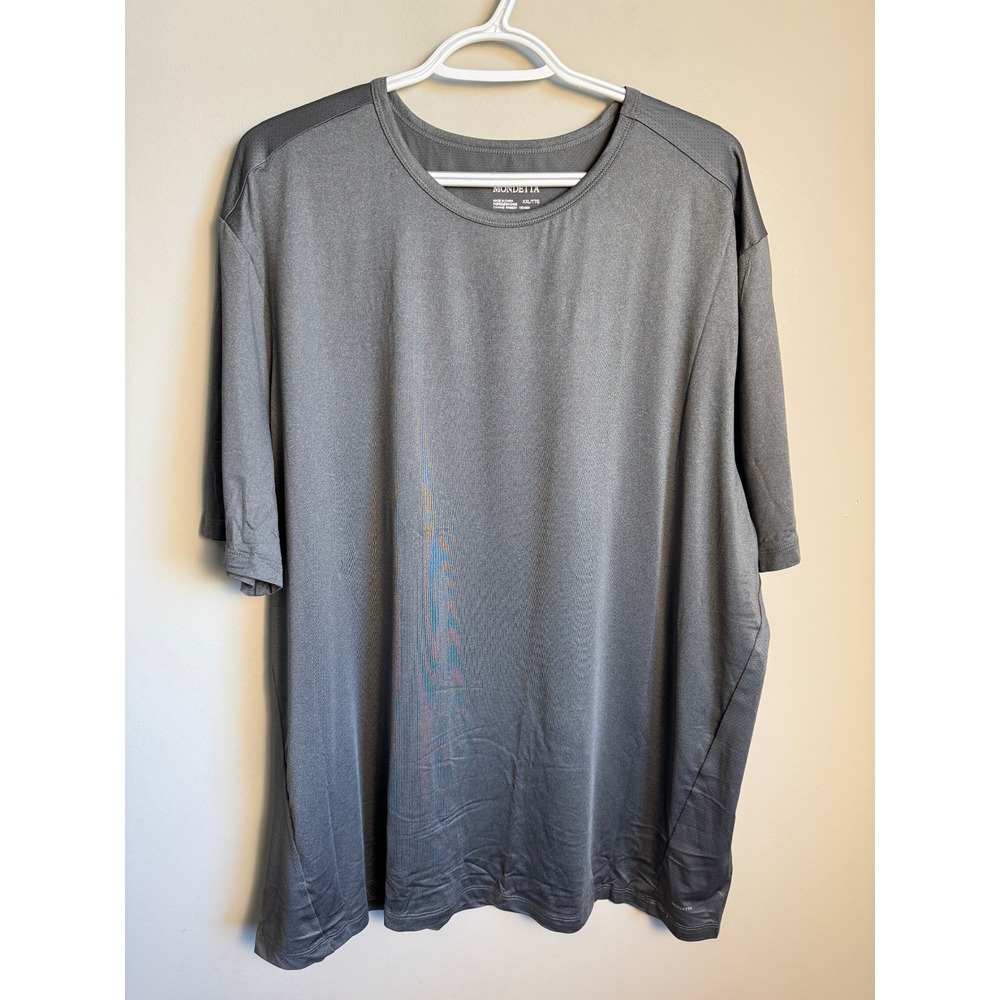 Mondetta Mens Gray Activewear Performance T-Shirt XXL Gym Workout Breathable
